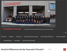 Tablet Screenshot of feuerwehr-pfrondorf.de